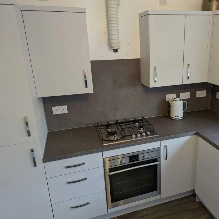 White wrapped kitchen