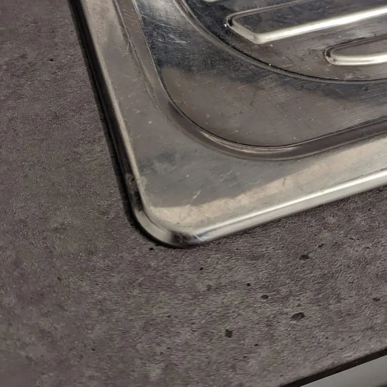 Wrapped kitchen worktop close up