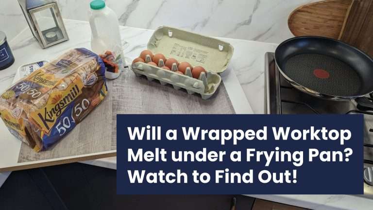 Can you place a hot pot on a wrapped worktop?