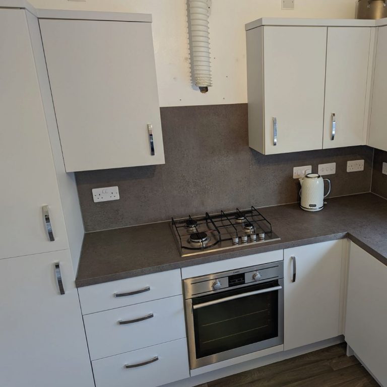 White wrapped kitchen