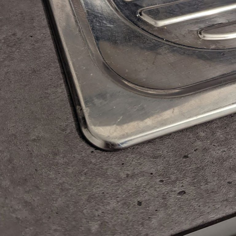 Wrapped kitchen worktop close up